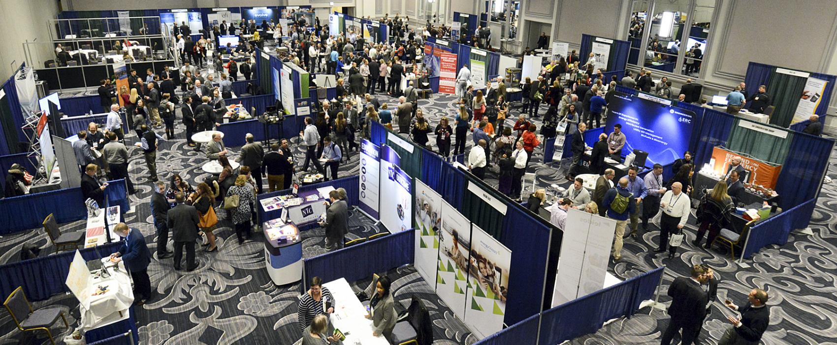 booths at in the 2018 MES expo hall