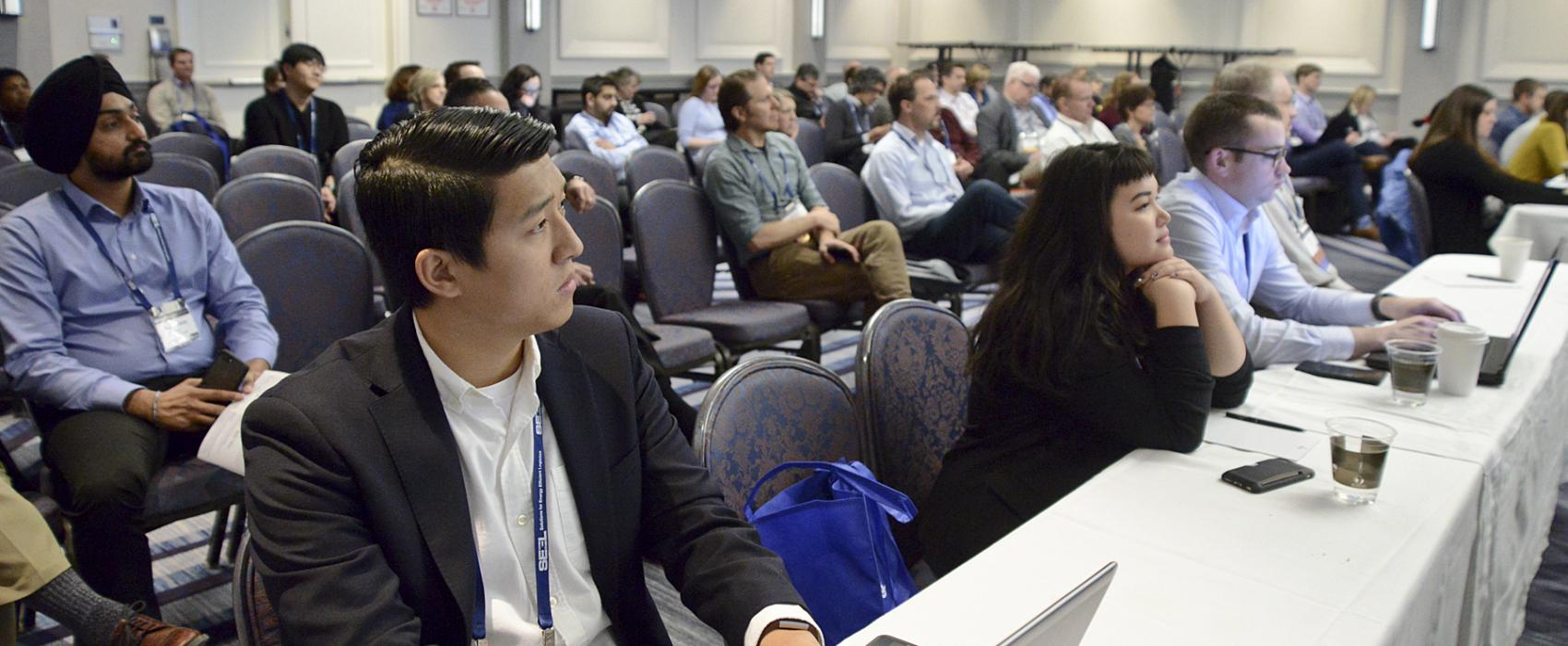 attendees at MES 2019 in a breakout session